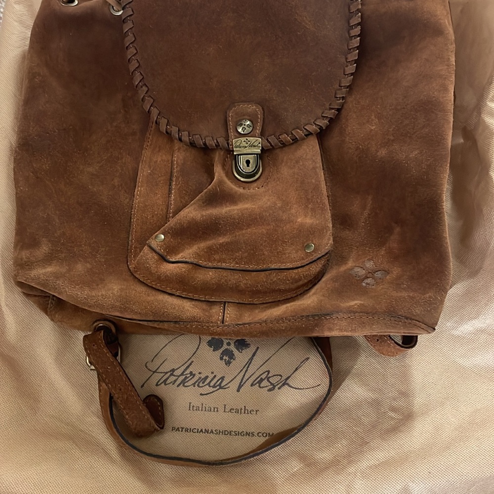 Patricia Nash brown suede Backpack